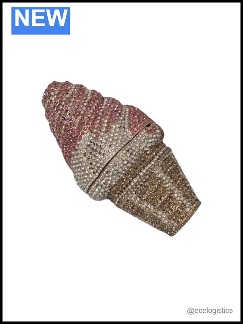 Novelty Ice Cream Rhinestone Clutch Crystal Evening Bag for Women